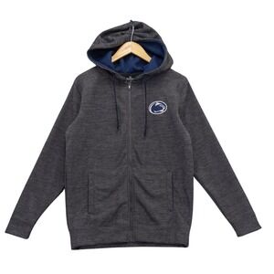 Colosseum Mens Penn State Nittany Lions Full Zip Hoodie Jacket Gray Size S